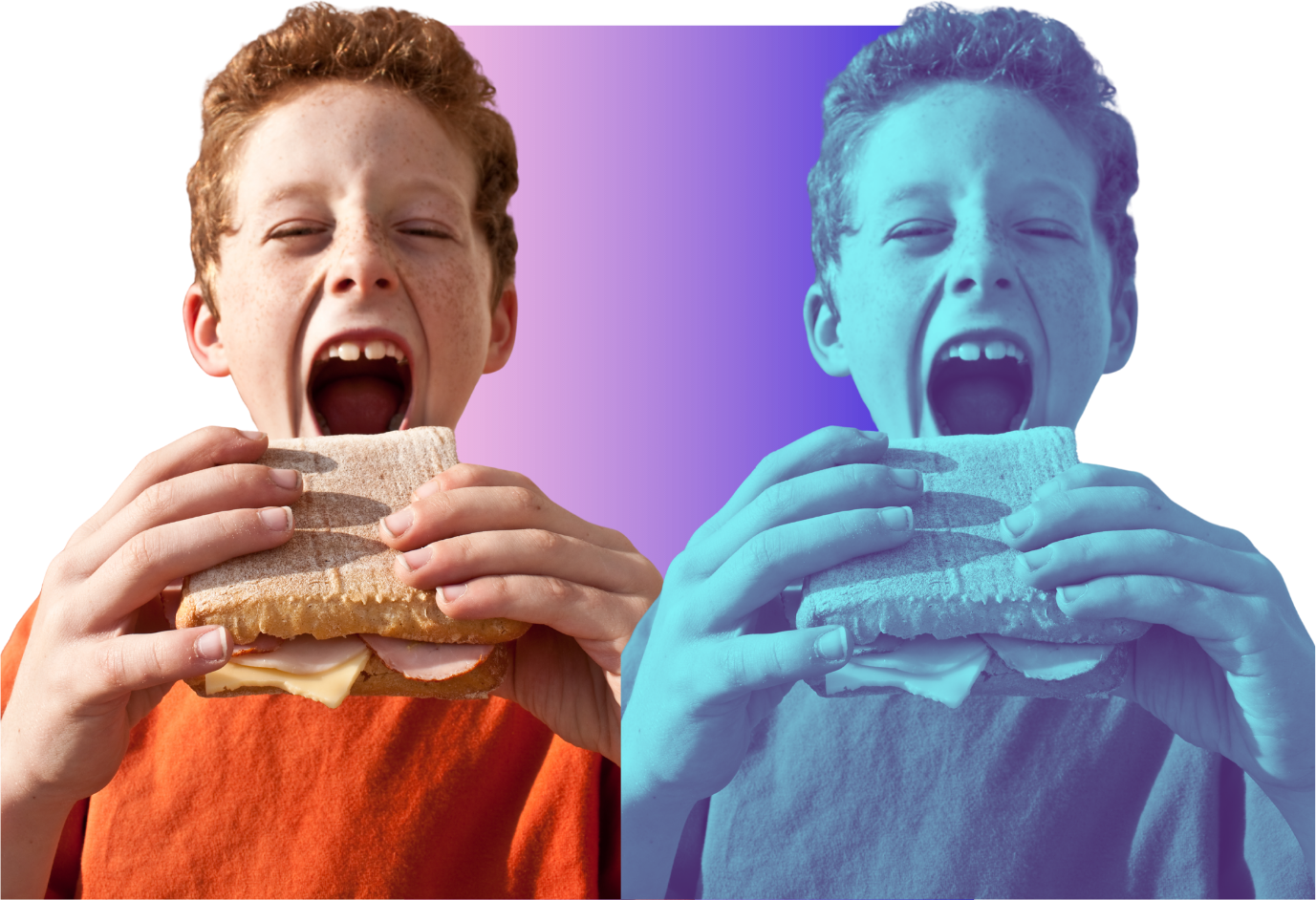A real customer and his digital twin, side by side